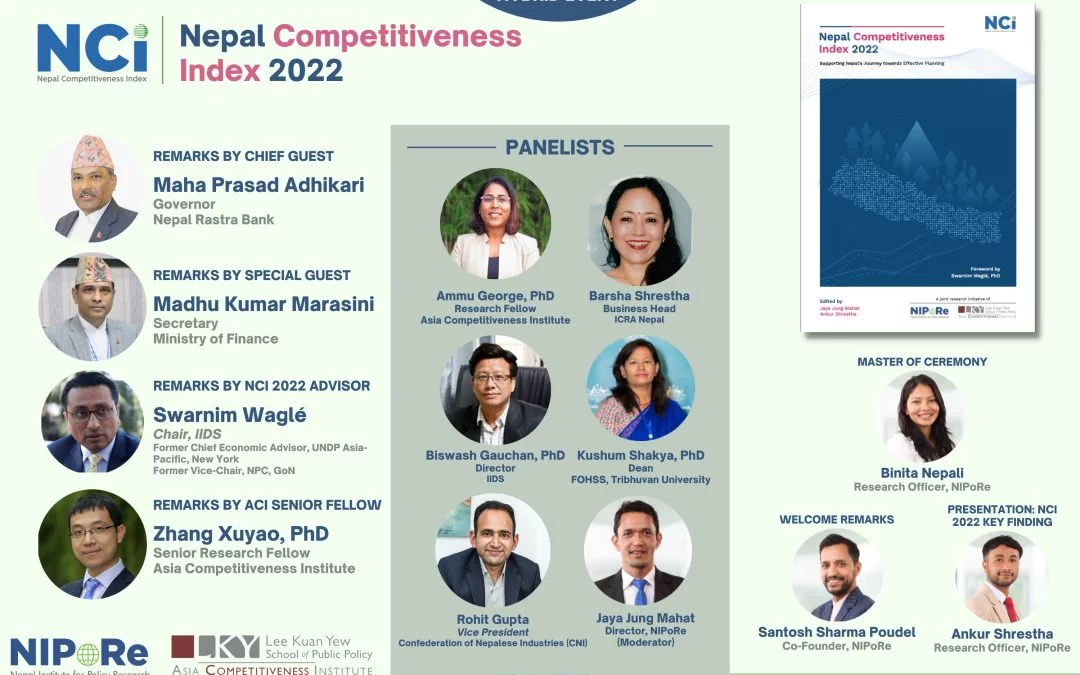 Release of Nepal Competitiveness Index 2022 Report