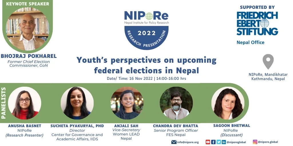 Research presentation on “Youth’s perspectives on upcoming federal elections in Nepal”