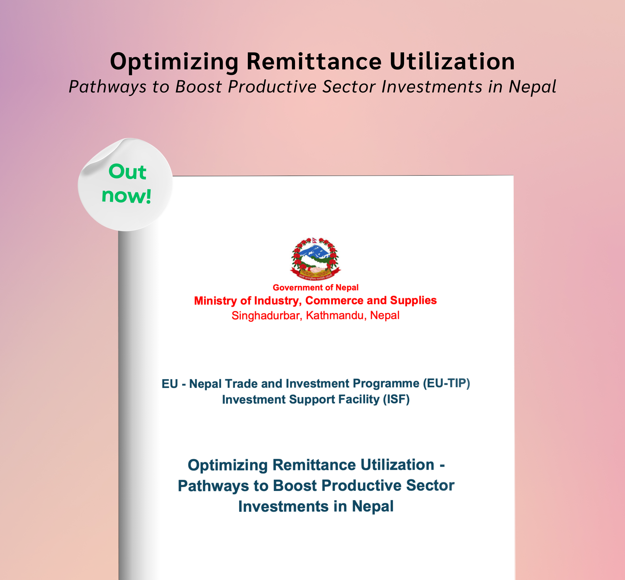 Optimizing Remittance Utilization – Pathways to Boost Productive Sector Investments in Nepal